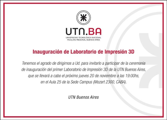 INVITACION LABORATRIO DE IMPRESION 3D
